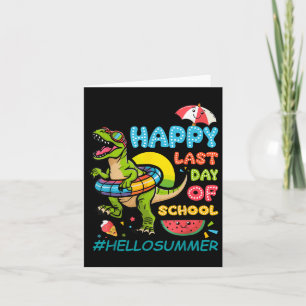 Tarjeta Feliz Último Día De Graduación Escolar Hola Verano