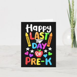 Tarjeta Feliz Último Día De La Escuela Pre-k Cl De 2025 Ni