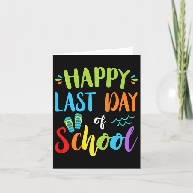 Tarjeta Feliz Último Día De Verano Escolar Idea De Regalo  (Anverso)
