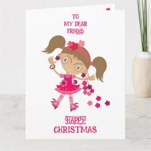 TARJETA FELIZ VACACIÓN DE NAVIDAD DESEADA A UN AMIGO