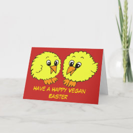Tarjeta Feliz Vegan Easter Chick