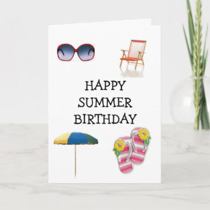 TARJETA FELIZ ***VERANO** CUMPLEAÑOS