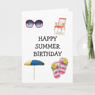 TARJETA FELIZ ***VERANO** CUMPLEAÑOS