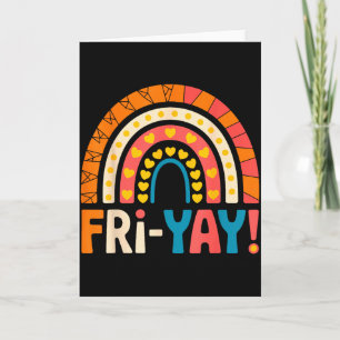 Tarjeta Feliz viernes Viernes divertido Profesor Escuela M