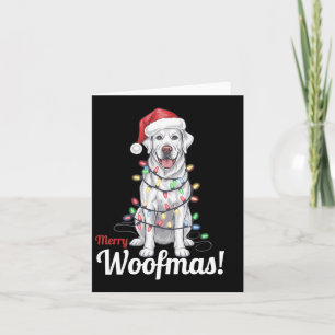 Tarjeta Feliz Woofmas Luz Decorativa Perro Labrador Platea