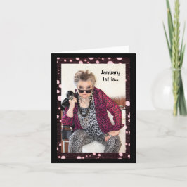 Tarjeta Feliz y saludable año nuevo