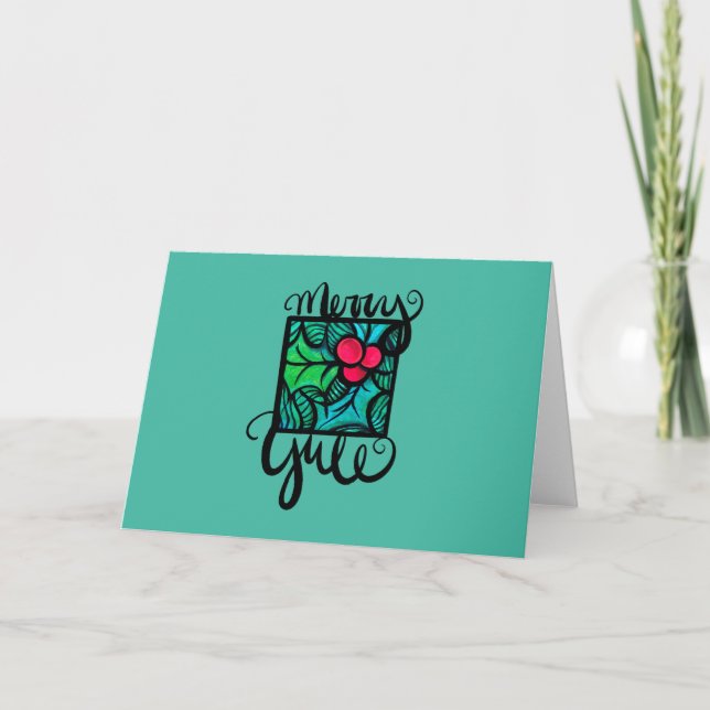 Tarjeta Feliz Yule                                         (Anverso)