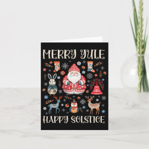 Tarjeta Feliz Yule Feliz Solsticio Cottagecore Escandinavo