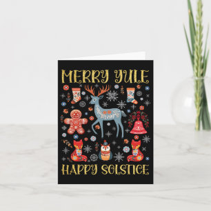 Tarjeta Feliz Yule Feliz Solsticio Cottagecore Escandinavo