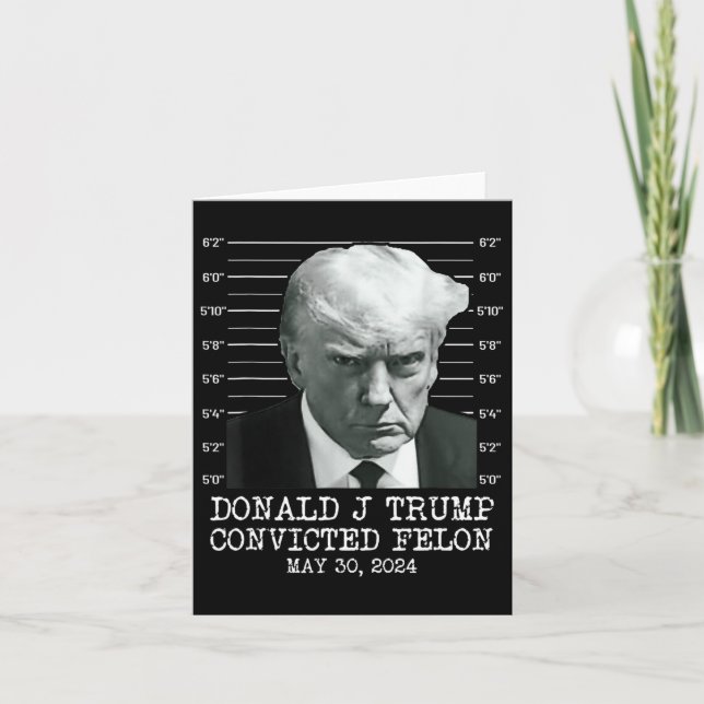 Tarjeta Felon Donald Trump (culpable) lo encerró en prisió (Anverso)