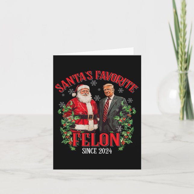 Tarjeta Felón favorito de Santa desde navidad de Trump en  (Anverso)