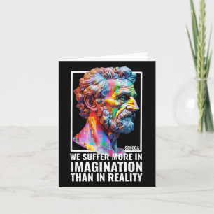 Tarjeta Feloso estoico moderno de Seneca cita estoicismo