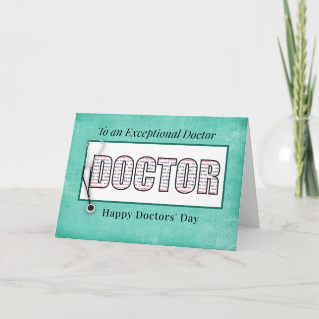 Tarjeta Female Doctors' Day Dedicated Typography (Anverso)