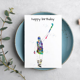 Tarjeta Female Field Hockey Player