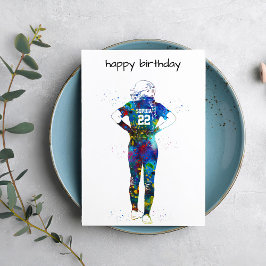 Tarjeta Female Softball Player