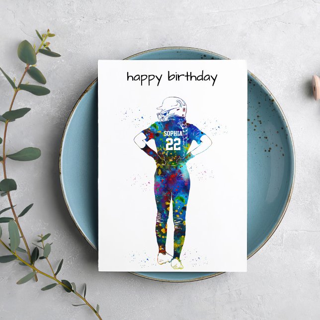 Tarjeta Female Softball Player (Subido por el creador)