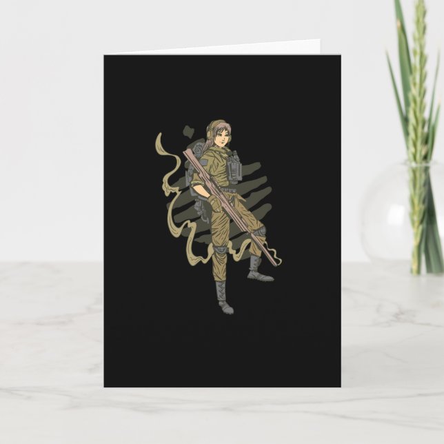 Tarjeta Female soldier (Anverso)
