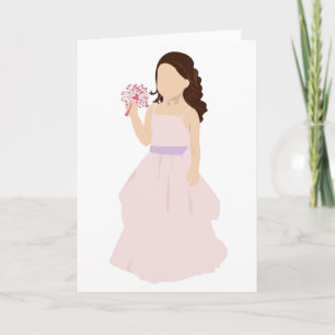 Tarjeta femenina de flores