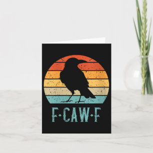 Tarjeta Femeninas F-caw-f Black Crow Black Bird Retro Suns