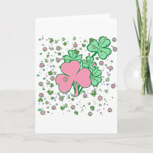 Tarjeta Femenino para el día del St Patricks (Anverso)