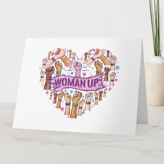 Tarjeta Feminismo Feminista Mujeres Fuertes empoderamiento (Anverso)