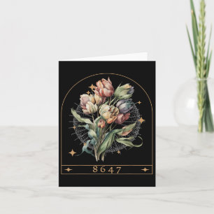 Tarjeta Feminista floral 8647 contra la burla de los derec