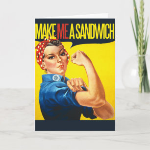 Tarjeta Feminista Hazme un sándwich