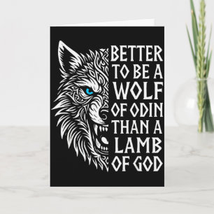 Tarjeta Fenrir Lobo Vikingo Nórdico Mejor Ser Un Lobo De O