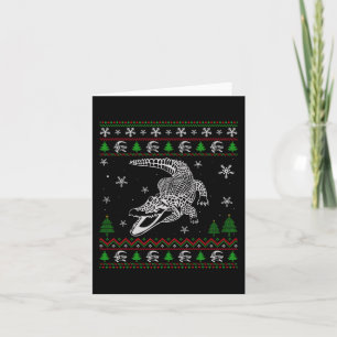 Tarjeta Feo Navidades para los amantes del lagarto