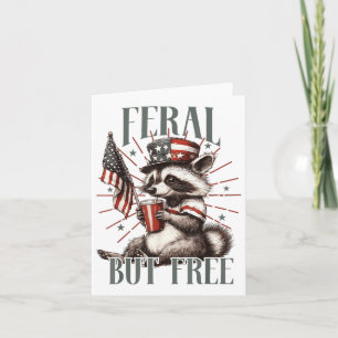 Tarjeta Feral Pero Gratuito Sarcástico 4 De Julio