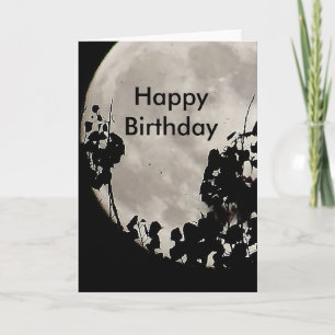 Tarjeta Feria de bienvenida de cumpleaños luna mística