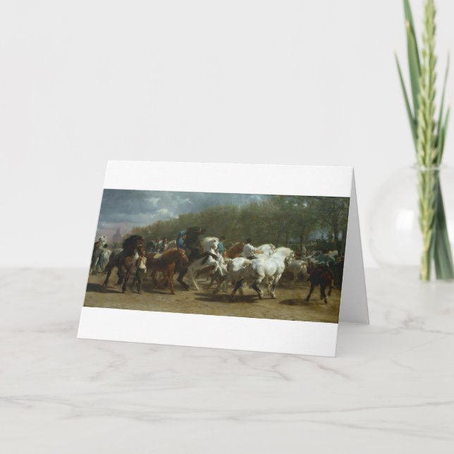 Tarjeta Feria de Caballos por Rosa Bonheur (Anverso)