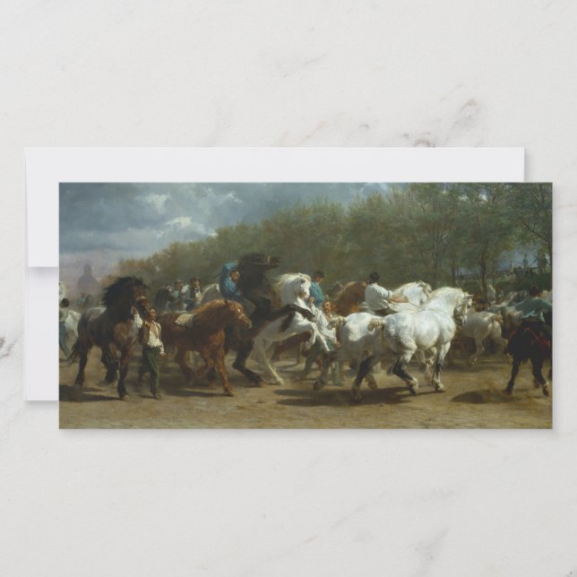Tarjeta Feria del Caballo (por Rosa Bonheur) (Anverso)