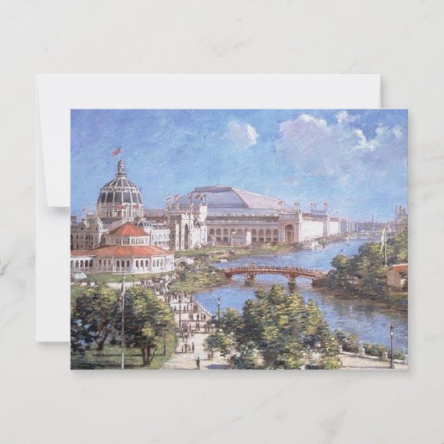 Tarjeta Feria Mundial de Chicago (Exposición Colombiana) (Anverso)