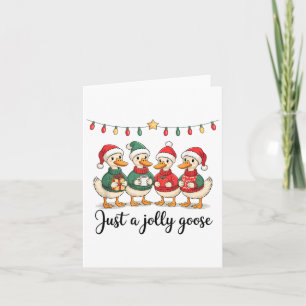 Tarjeta Feriado de Navidades joly gansos