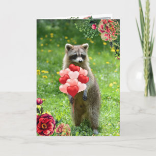 Tarjeta Feriado del El día de San Valentín animal de Cute