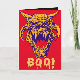 Tarjeta Feroe Monster BOO Halloween Scary Design Card