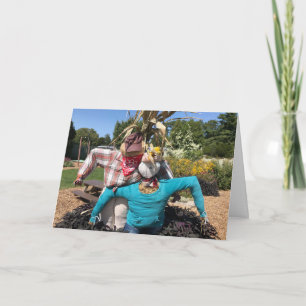 TARJETA **FEROSAS NAVIDAD** DE LOS EE.UU. **SCARECROWS**