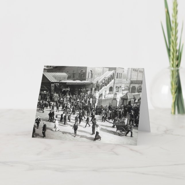 Tarjeta Ferrocarril de calle amplia, Londres, c.1890 (Anverso)