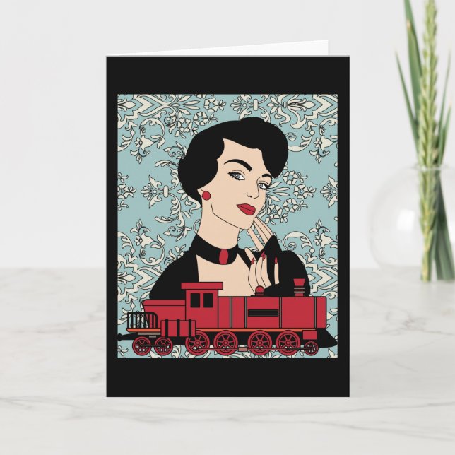 Tarjeta Ferrocarril Retro Vintage (Anverso)