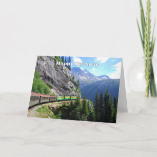 Tarjeta Ferrocarril White Pass y Yukon Route Feliz cumplea