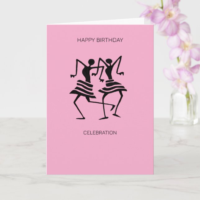 Tarjeta Festejo de arte africano asombroso cumpleaños de b (Orquídea)