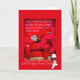 Tarjeta Festes feriados sarcásticos y citas de Navidades W