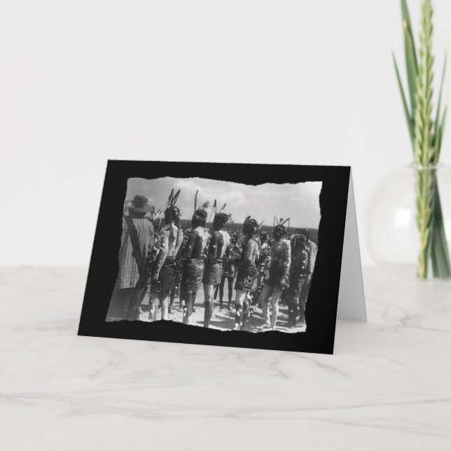 Tarjeta Festín de Apache Nativo Vintage (Anverso)