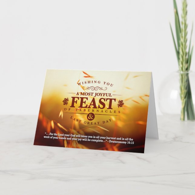 Tarjeta Festín de la cosecha de otoño de saludos (Anverso)