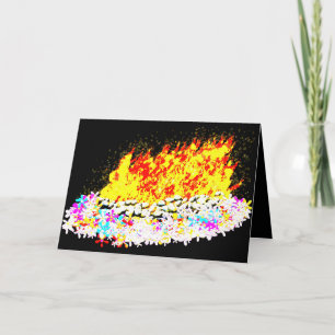 Tarjeta Festiva ל״ג בעומר fogata brillante de Lag B'Omer