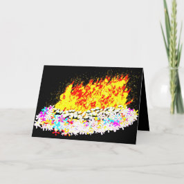 Tarjeta Festiva ל ״ ג ב ע מ htémoc ו Lag B'Omer chispeante fuego b