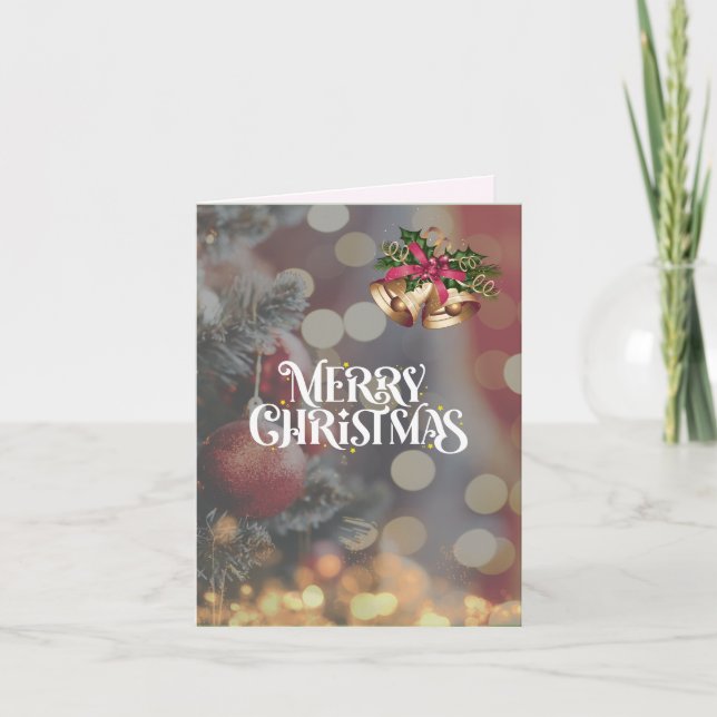 TARJETA FESTIVA ゴージャス クリスマスツリーの煌めくクリスマスカード♡ (Anverso)