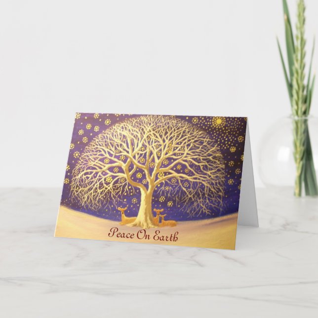 TARJETA FESTIVA 002, PAZ EN LA TIERRA (Anverso)