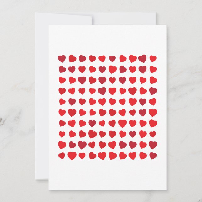 Tarjeta Festiva 100 corazones, cien me gusta (Anverso)